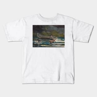 Sketch for Hound and Hunter by Winslow Homer Kids T-Shirt